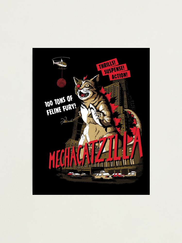 Thumbnail 2 of 3, Photographic Print, Mecha-Catzilla V2 designed and sold by DinoMike.