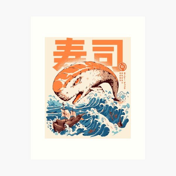 Aperçu de l'œuvre Moby Sushi créée et vendue par Ilustrata®.