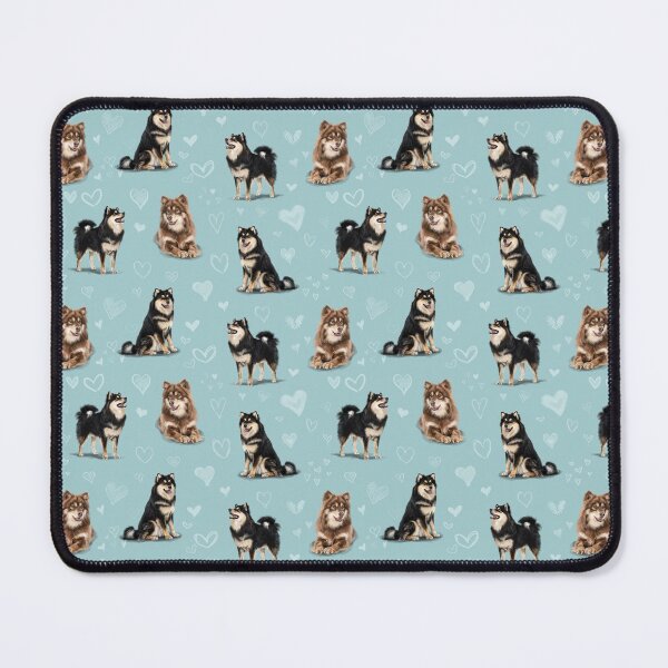 Item preview, The Finnish Lapphund Dog in Blue designed and sold by Elspeth Rose Design.