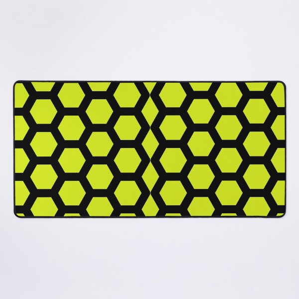 Item preview, Black and Bright Lime Hexagonal Print designed and sold by cgroenewald.