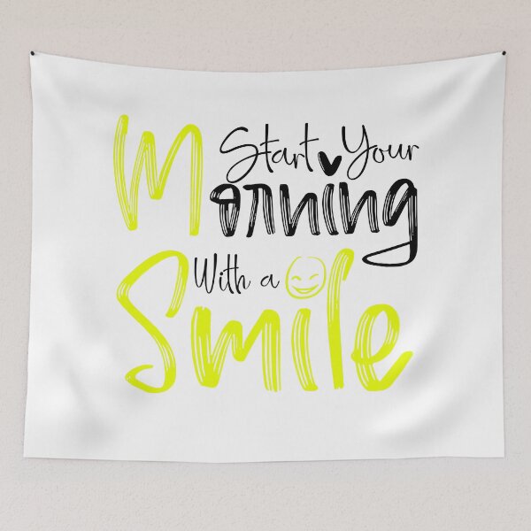 Item preview, Start Your Morning With A Smile, Black,  designed and sold by OB-Store.