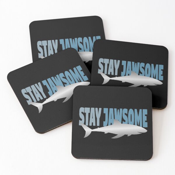 Item preview, Stay Jawsome Silver Shark designed and sold by MadRiddleDesign.