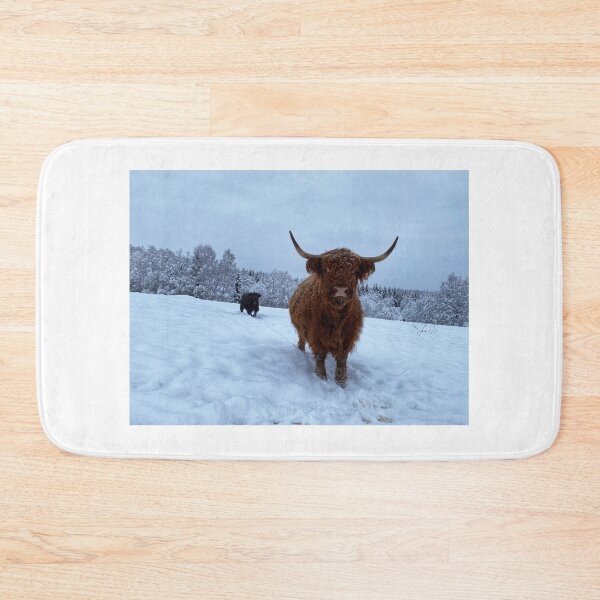 Item preview, Scottish Highland Cattle Cow in snow 2683 designed and sold by SaarelaHighland.