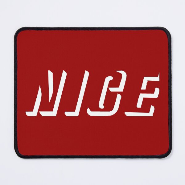 Item preview, NICE word text relief italic (white) designed and sold by SolidEarthArt.