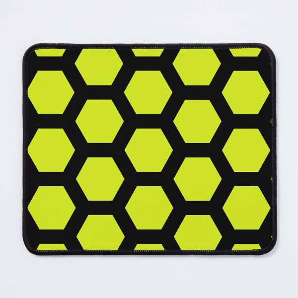 Item preview, Black and Bright Lime Hexagonal Print designed and sold by cgroenewald.