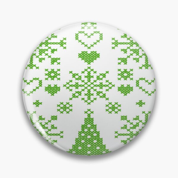 Item preview, Christmas Lover Cross Pattern Sampler Artistic Design Green  designed and sold by taiche.