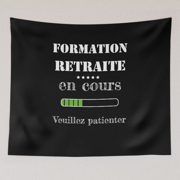 Aperçu de l'œuvre tee shirt retraite créée et vendue par Catcrea.