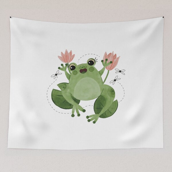 Item preview, Cute Cottagecore Aesthetic Frog  designed and sold by FreeMood.
