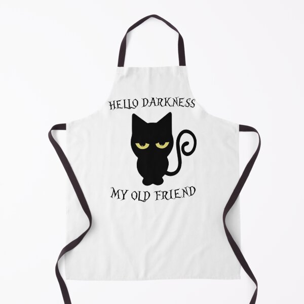 Item preview, Hello Darkness My Old Friend funny cat gift idea designed and sold by BRtisticDesigns.