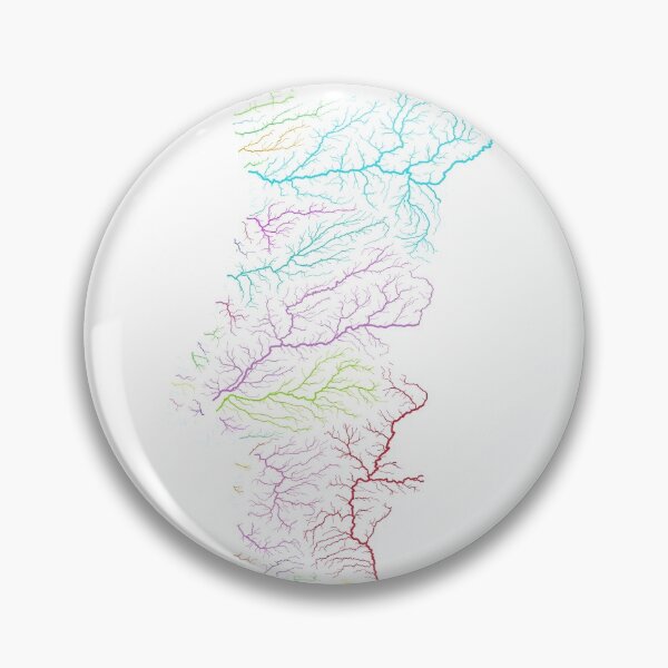 Item preview, Portugal River Basin Map in Rainbow Colours with White Background designed and sold by GrasshopperGeo.