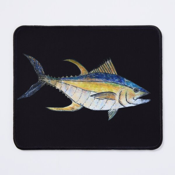 Yellowfin Tuna Dark Waters Mouse Pad