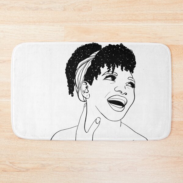Item preview, Black And White Line Art Female Portrait designed and sold by artsandsoul.