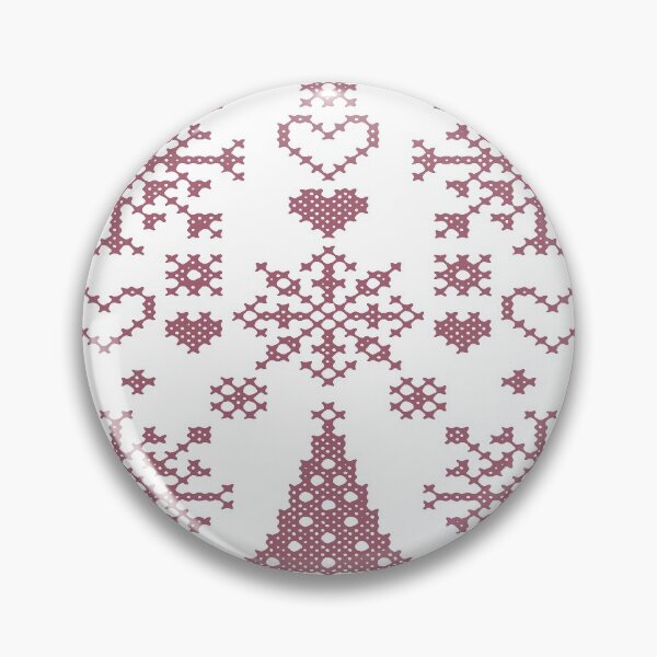 Item preview, Christmas Lover Cross Pattern Sampler Artistic Design Pink  designed and sold by taiche.