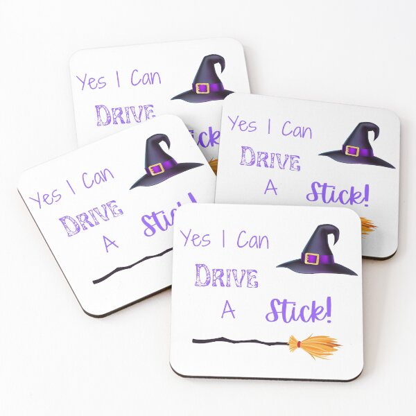 Item preview, Yes I Can Drive A Stick, Funny Witch Quote, Happy Halloween designed and sold by MamaSweetea.