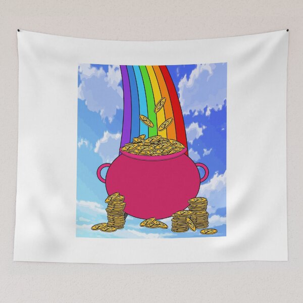 Item preview, Rainbow With Boiler Pot Full Of Gold designed and sold by flofin.