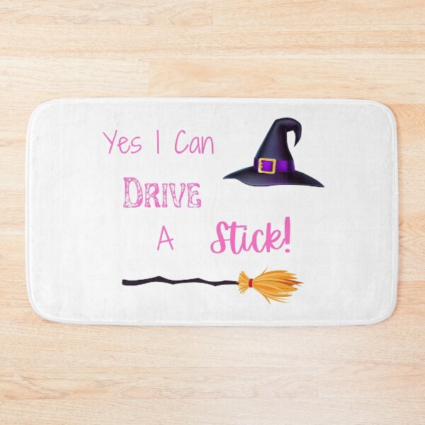 Item preview, Yes I Can Drive A Stick, Funny Witch Quote, Happy Halloween designed and sold by MamaSweetea.