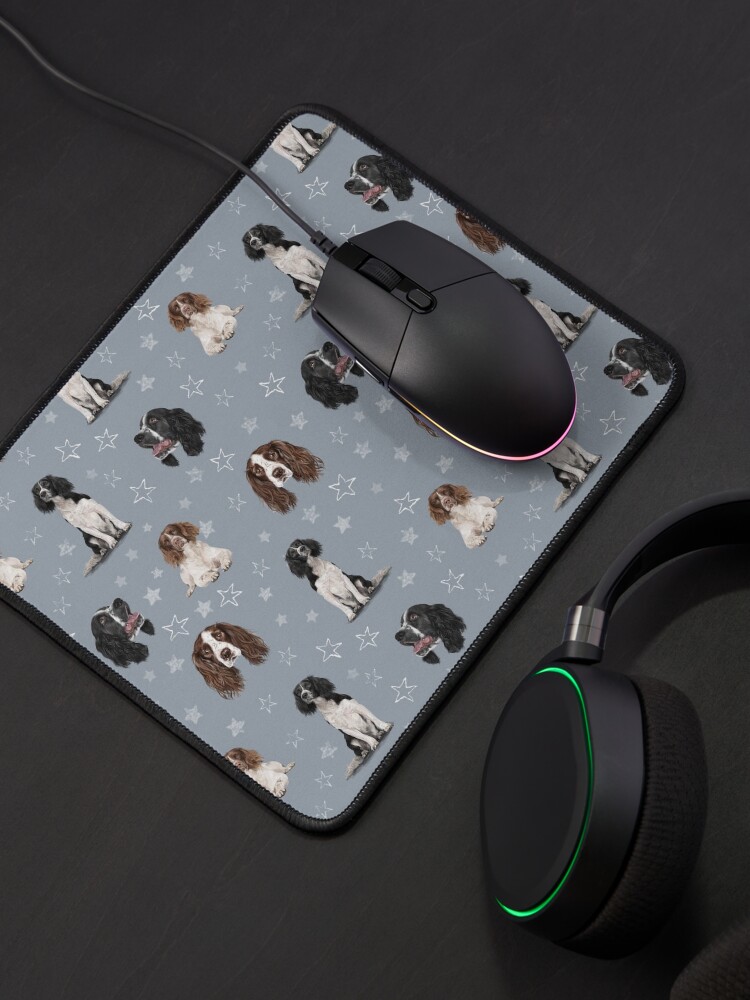 Alternate view of The Springer Spaniel Blue Mouse Pad