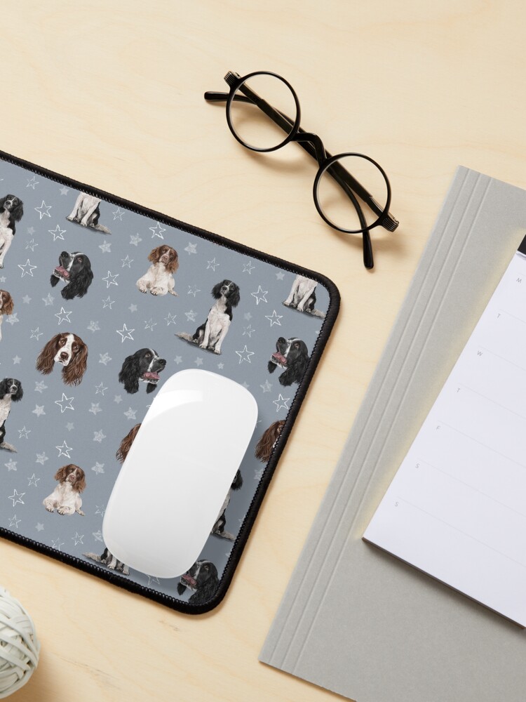 Alternate view of The Springer Spaniel Blue Mouse Pad