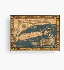 Map of Long Island Canvas Print