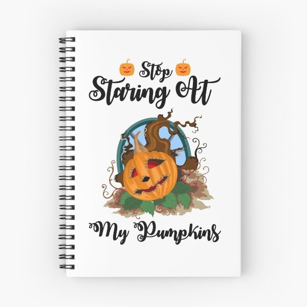 Item preview,  Stop Staring At My Pumpkins, funny pumpkin face halloween costumes designed and sold by NiceSpot.