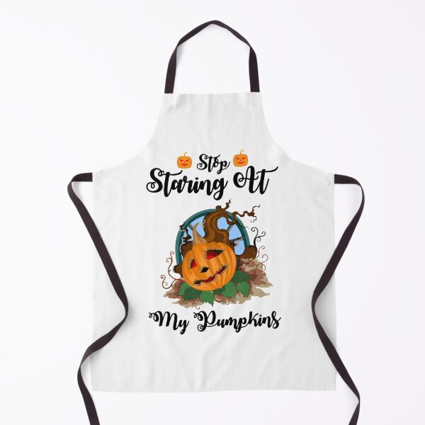 Item preview, Stop Staring At My Pumpkins, funny pumpkin face halloween costumes designed and sold by NiceSpot.
