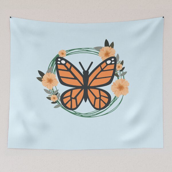Item preview, Monarch butterfly wreath design designed and sold by mjalred.