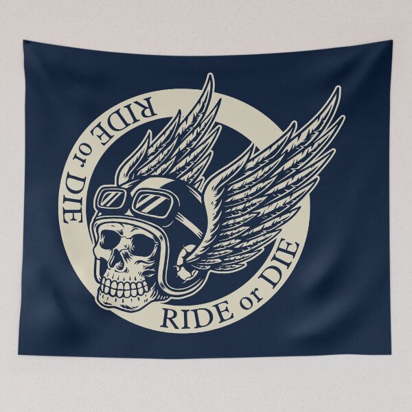 Item preview, I'm ride or die motorcycle, Born to ride, biker skull designed and sold by creativitygood.