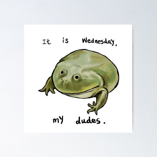 Item preview, Wednesday Frog Art designed and sold by DingHuArt.