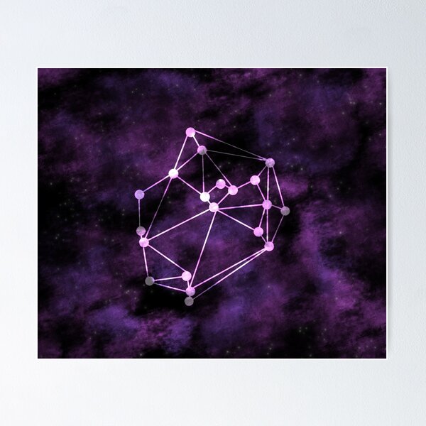 Geometric Sagittarius Constellation Poster
