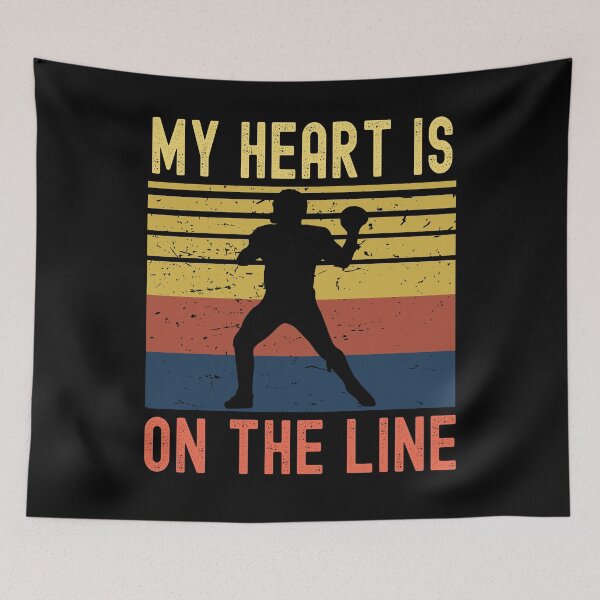 Item preview, My Heart Is On The Line Football Offense designed and sold by Fabvity.
