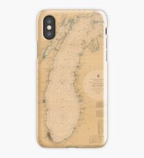 Map of Lake Michigan 1898 iPhone Case