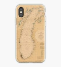 Map of Lake Michigan 1898 iPhone Case