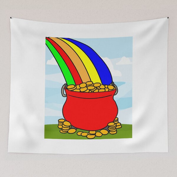 Item preview, Rainbow With Boiler Pot Full Of Gold designed and sold by flofin.