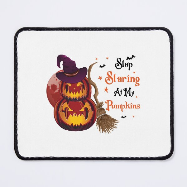 Item preview, Stop Staring At My Pumpkins, funny pumpkin face halloween costumes designed and sold by NiceSpot.