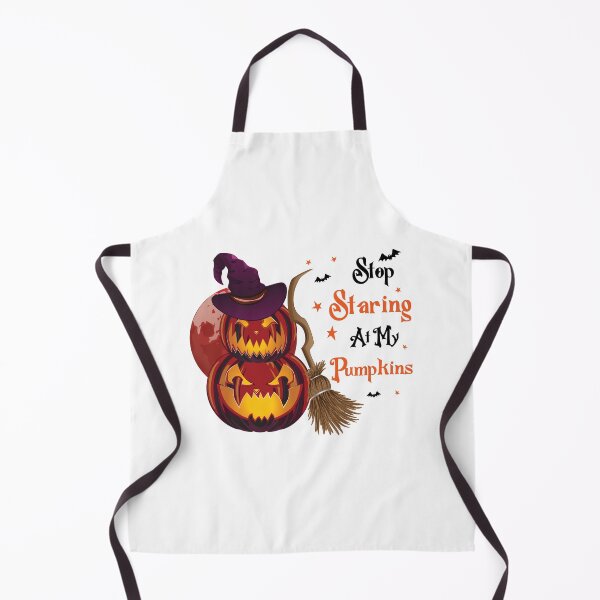 Item preview, Stop Staring At My Pumpkins, funny pumpkin face halloween costumes designed and sold by NiceSpot.