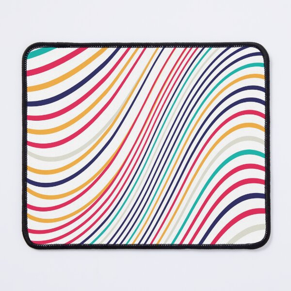 Item preview, Abstract Color Curved Lines Pattern designed and sold by MintaApparel.