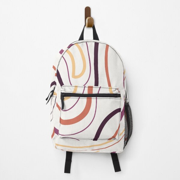Item preview, Vintage Abstract Color Curved Lines Pattern designed and sold by MintaApparel.
