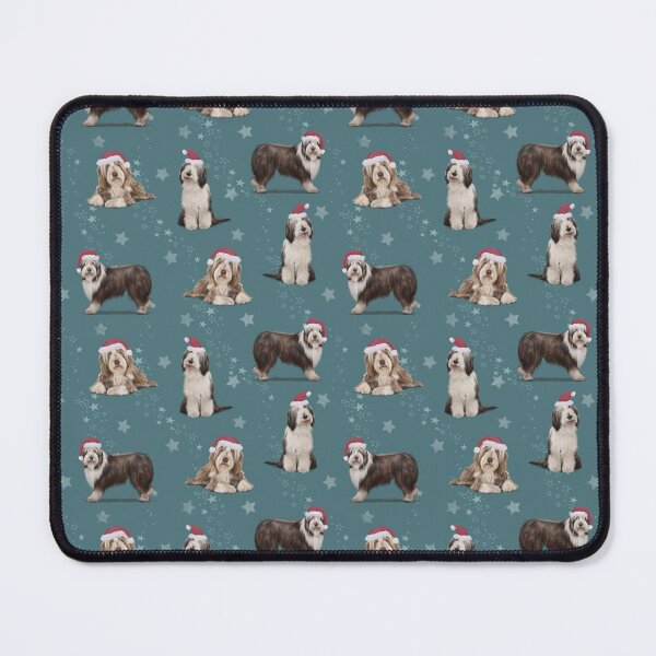 Item preview, The Christmas Bearded Collie Dog designed and sold by Elspeth Rose Design.
