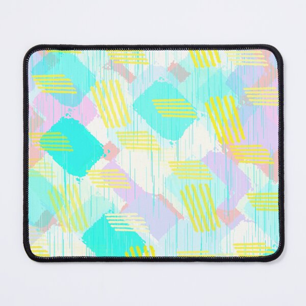 Item preview, 80’s Pop Pastels Geometric Pattern - Dashes and Squares designed and sold by Michelebuttons.