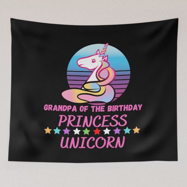 Item preview, Grandpa Of The Birthday Princess Unicorn designed and sold by Buzzbazaar.