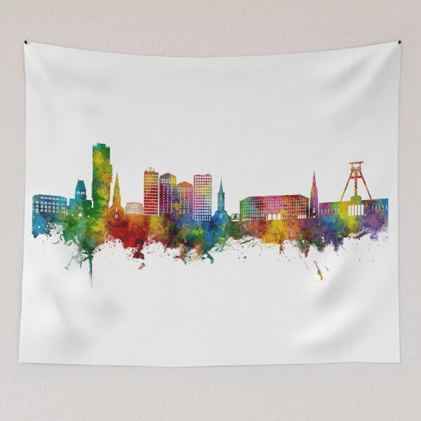 Item preview, Bochum Germany Skyline designed and sold by ArtPrints.