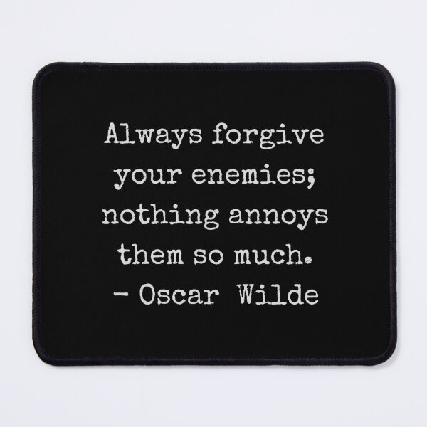 Item preview, Oscar Wilde Quote - white typewriter font on black background designed and sold by Inspirationmotivation.
