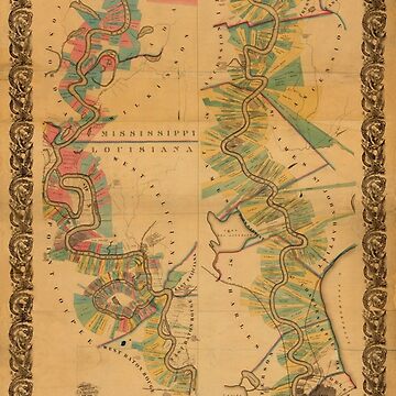 Vintage Map of Baton Rouge Louisiana (1906) Canvas Print by BravuraMedia