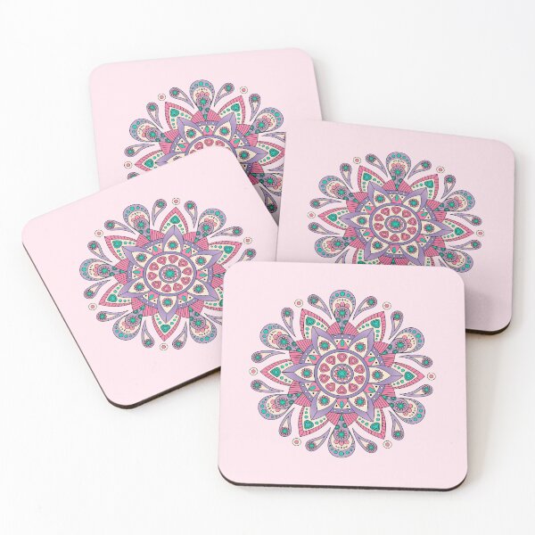 Item preview, Mandala Three, Pink Edition Zen Tangle Art Style of Mandala designed and sold by etoide.