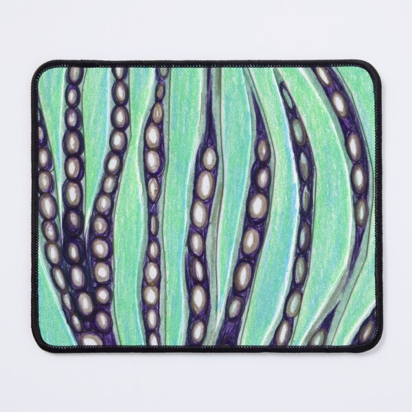 Item preview,  Spotted Purple Sea Urchin Jade Green Cut Out Drawing "Coral Do Mar" designed and sold by Michelebuttons.