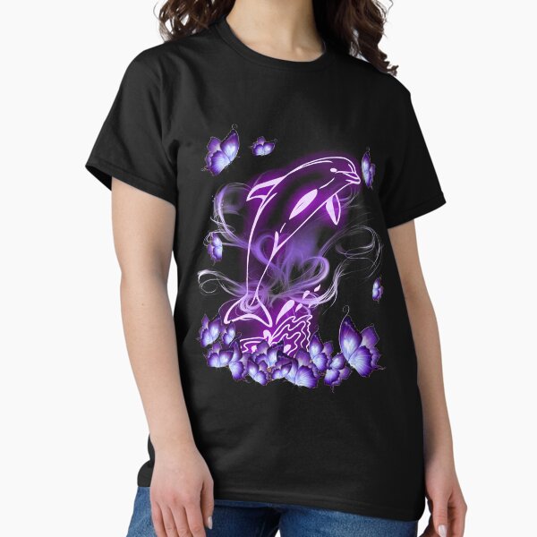 Item preview, Dolphin Magical Purple Butterfly Dolphin Lovers designed and sold by ErnestJButler.