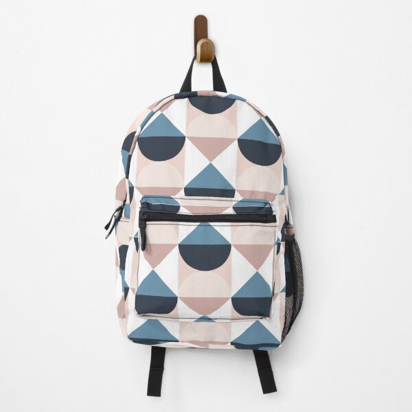 Item preview, Modern Geometric Blush Pink and Blue Bauhaus Inspired designed and sold by MellyEvans.