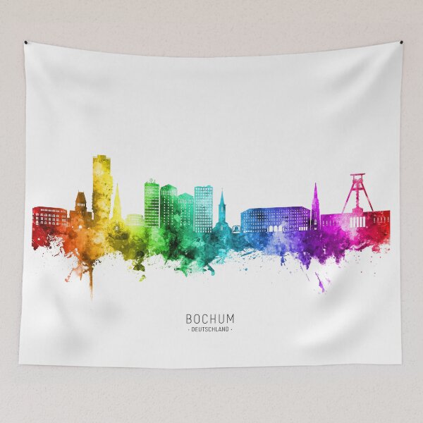 Item preview, Bochum Germany Skyline designed and sold by ArtPrints.