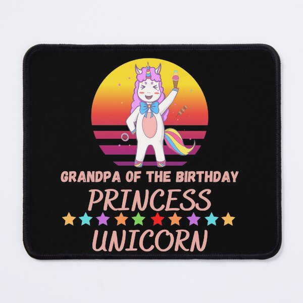 Item preview, Grandpa Of The Birthday Princess Unicorn designed and sold by Buzzbazaar.