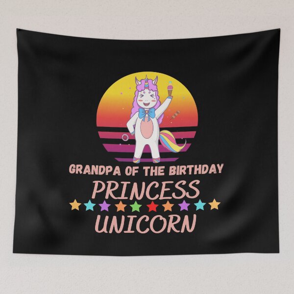 Item preview, Grandpa Of The Birthday Princess Unicorn designed and sold by Buzzbazaar.
